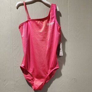 Justice Pink Swiming suit sport One pc Size L (12/14)  #42